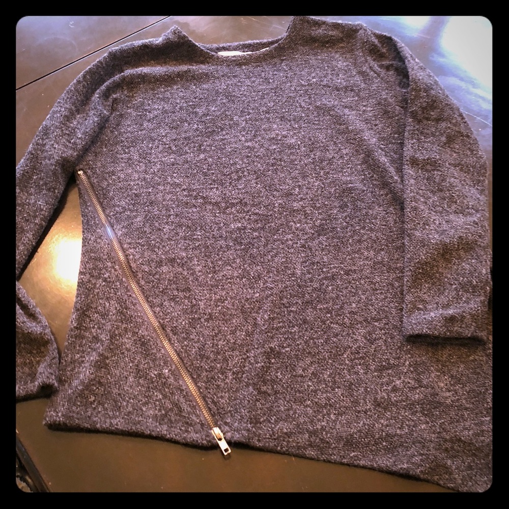 Rachel Roy Marbles Asymmetrical Hem Sweater